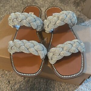 Steve Madden Metallic Braided Women's Sandals